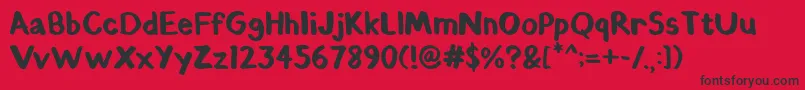 ChunkyFelt Font – Black Fonts on Red Background