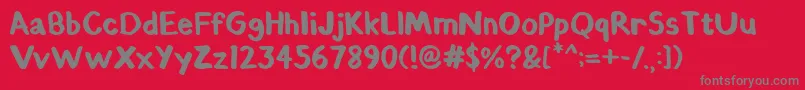 ChunkyFelt Font – Gray Fonts on Red Background