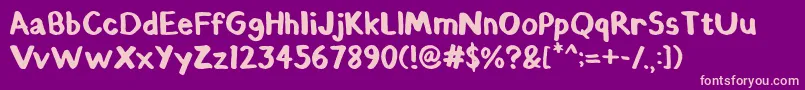 ChunkyFelt Font – Pink Fonts on Purple Background