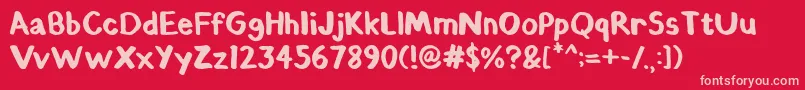 ChunkyFelt Font – Pink Fonts on Red Background