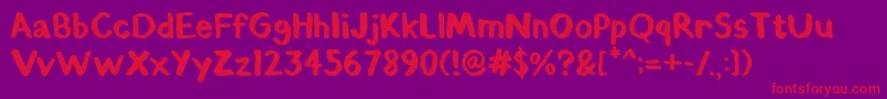 ChunkyFelt Font – Red Fonts on Purple Background