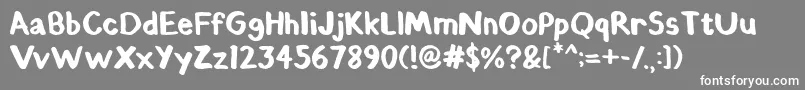 ChunkyFelt Font – White Fonts on Gray Background