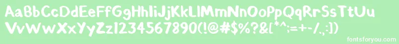 ChunkyFelt Font – White Fonts on Green Background