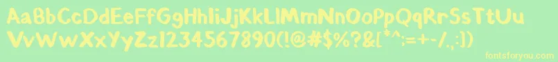 ChunkyFelt Font – Yellow Fonts on Green Background