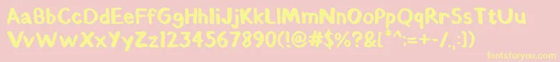 ChunkyFelt-Schriftart – Gelbe Schriften auf rosa Hintergrund