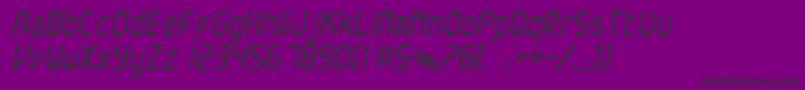 ElectronicacItalic Font – Black Fonts on Purple Background