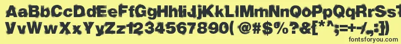 Sprayvetica33third Font – Black Fonts on Yellow Background