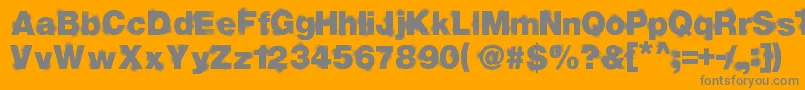 Sprayvetica33third Font – Gray Fonts on Orange Background