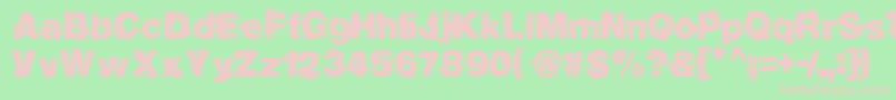 Sprayvetica33third Font – Pink Fonts on Green Background