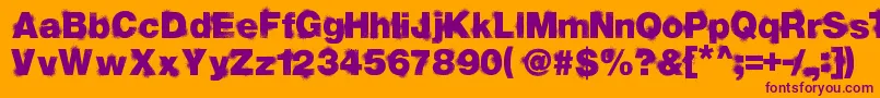 Sprayvetica33third Font – Purple Fonts on Orange Background