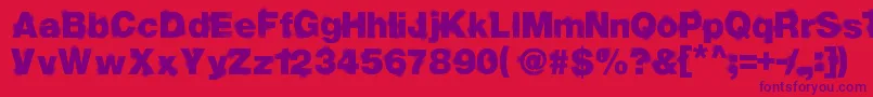 Sprayvetica33third Font – Purple Fonts on Red Background