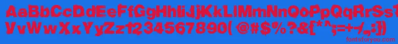 Шрифт Sprayvetica33third – красные шрифты на синем фоне