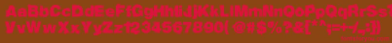 Sprayvetica33third Font – Red Fonts on Brown Background