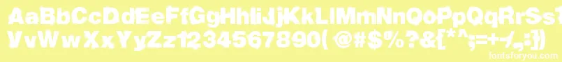 Sprayvetica33third Font – White Fonts on Yellow Background