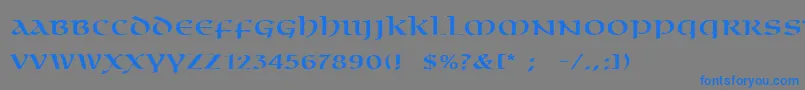 OmniaLt-Schriftart – Blaue Schriften auf grauem Hintergrund