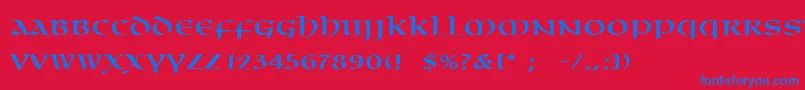 OmniaLt-fontti – siniset fontit punaisella taustalla