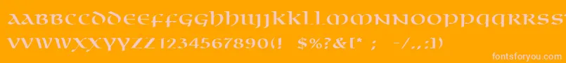 OmniaLt Font – Pink Fonts on Orange Background