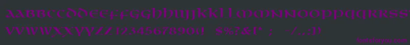 Шрифт OmniaLt – фиолетовые шрифты на чёрном фоне