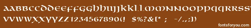 Шрифт OmniaLt – белые шрифты на коричневом фоне
