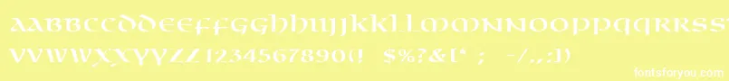 OmniaLt Font – White Fonts on Yellow Background