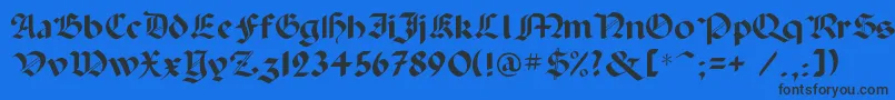 Шрифт Paladinc – чёрные шрифты на синем фоне