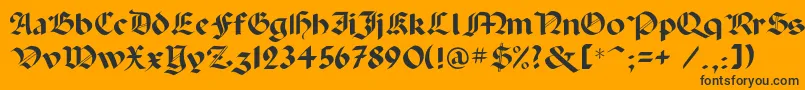 Шрифт Paladinc – чёрные шрифты на оранжевом фоне