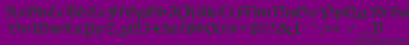 Paladinc-fontti – mustat fontit violetilla taustalla