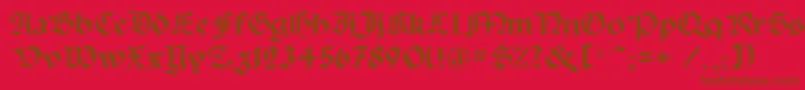 Paladinc Font – Brown Fonts on Red Background