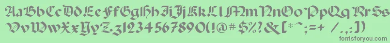 Paladinc Font – Gray Fonts on Green Background
