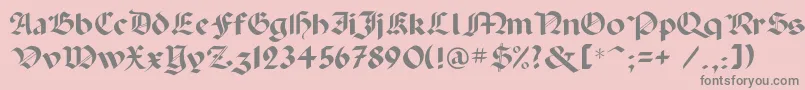 フォントPaladinc – ピンクの背景に灰色の文字