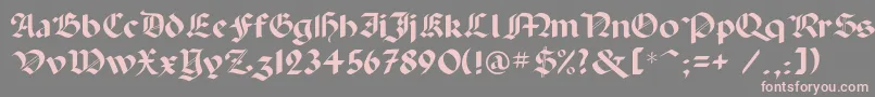 Paladinc-fontti – vaaleanpunaiset fontit harmaalla taustalla