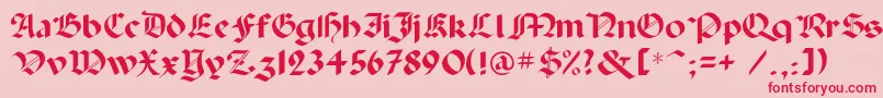 Paladinc Font – Red Fonts on Pink Background