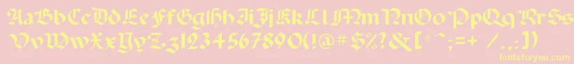 Paladinc Font – Yellow Fonts on Pink Background