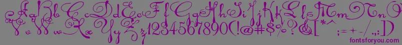 Rhalinaexp-Schriftart – Violette Schriften auf grauem Hintergrund