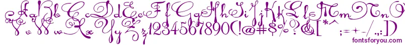 Rhalinaexp Font – Purple Fonts on White Background