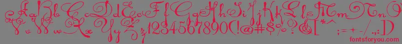 Rhalinaexp Font – Red Fonts on Gray Background