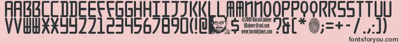 Шрифт Seoulcaps – чёрные шрифты на розовом фоне