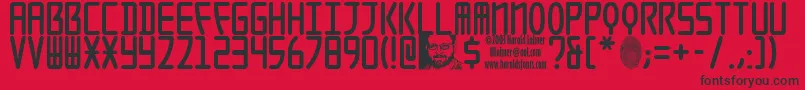 Police Seoulcaps – polices noires sur fond rouge