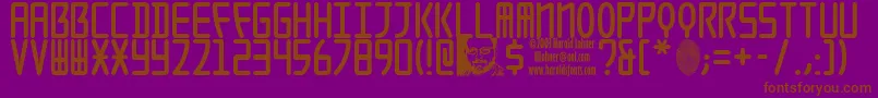 Seoulcaps-fontti – ruskeat fontit violetilla taustalla