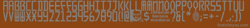 Шрифт Seoulcaps – серые шрифты на коричневом фоне