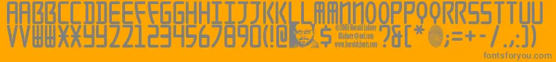 Seoulcaps Font – Gray Fonts on Orange Background