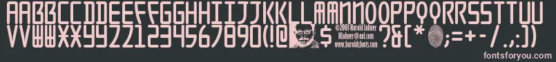 Seoulcaps-fontti – vaaleanpunaiset fontit mustalla taustalla