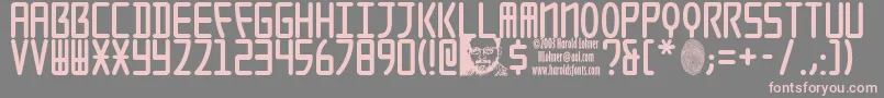 Seoulcaps-fontti – vaaleanpunaiset fontit harmaalla taustalla