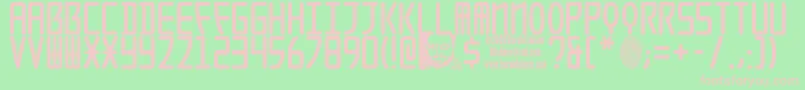 Seoulcaps-fontti – vaaleanpunaiset fontit vihreällä taustalla