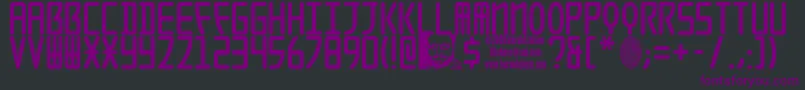 Шрифт Seoulcaps – фиолетовые шрифты на чёрном фоне