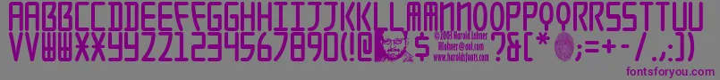 Шрифт Seoulcaps – фиолетовые шрифты на сером фоне