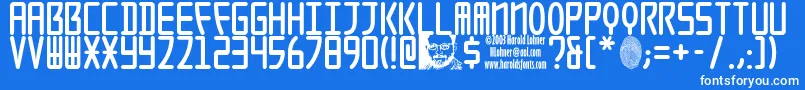 Шрифт Seoulcaps – белые шрифты на синем фоне