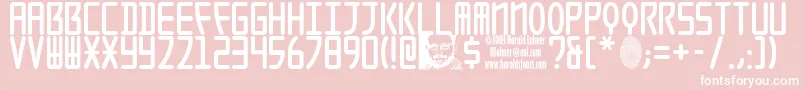 Seoulcaps-fontti – valkoiset fontit vaaleanpunaisella taustalla