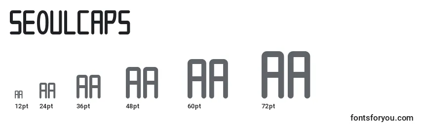 Größen der Schriftart Seoulcaps