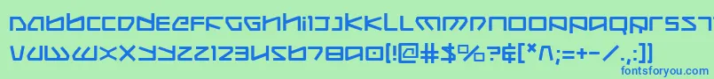 Police Kobold – polices bleues sur fond vert